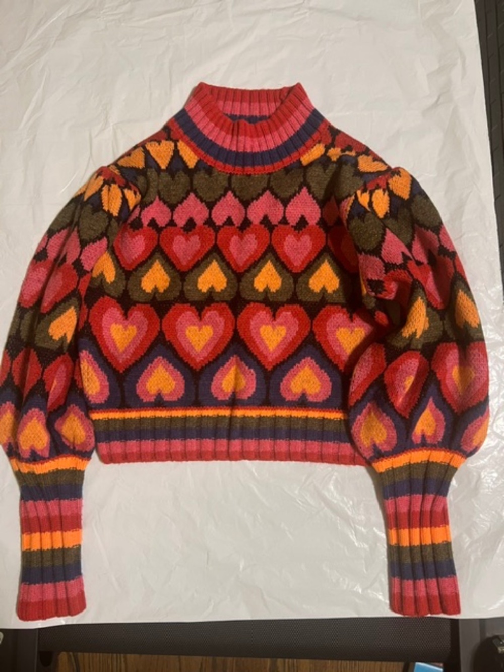 Farm Rio Heart Sweater Size XSmall